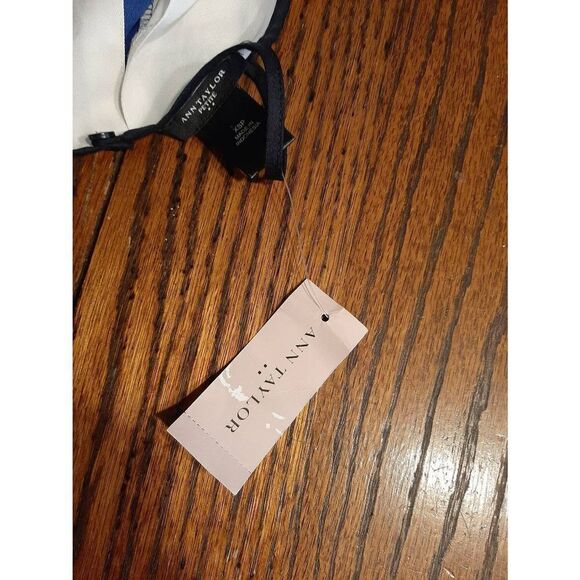 New XSP Ann Taylor Petite Sleeveless Black Blue White Shirt Top NWT - Picture 4 of 4